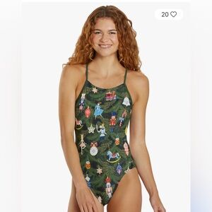 Sporti granny micro back Ornaments Swimsuit..size 34 equal to small